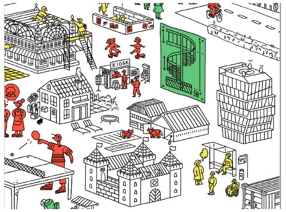 Illustration der Strategie Baukultur des Bundesamtes für Kultur, Bern